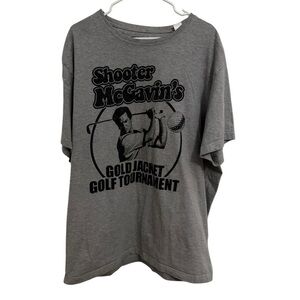 Happy Gilmore Shooter McGavin Gold Jacket Golf Tournament T Shirt Mens 3XL Gray